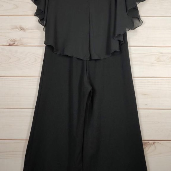 Find me plus 2X dressy jumpsuit Woman’s sheer overlay on top sewn in. - Picture 9 of 15